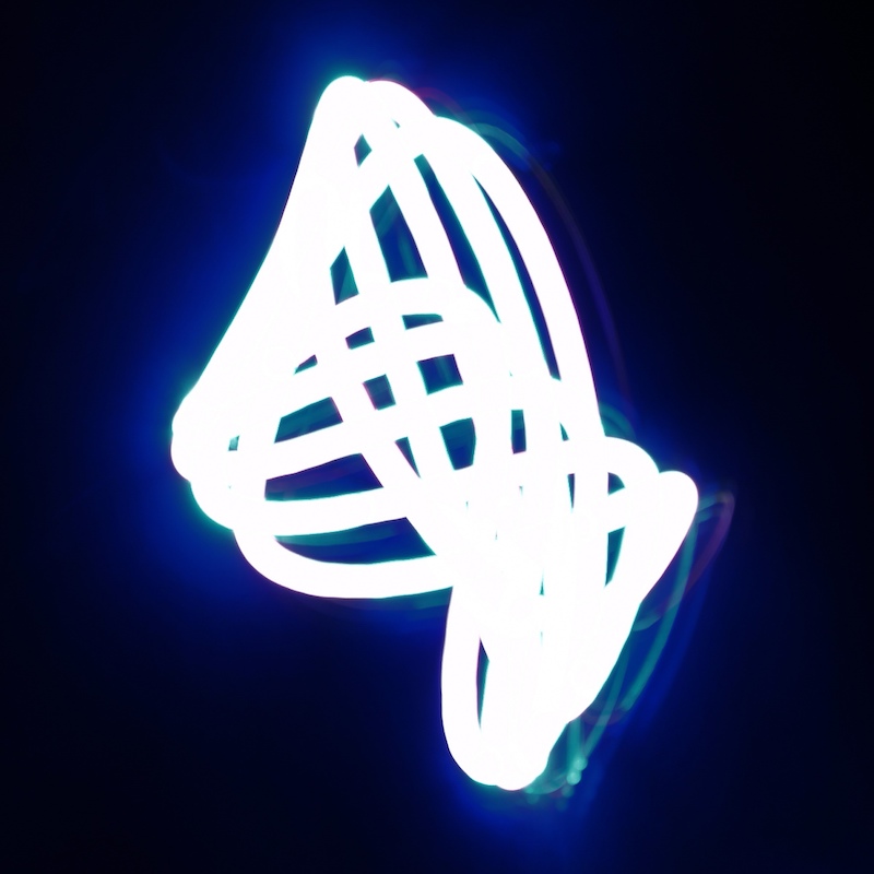 A suggestive light-painted drawing created with the arducycloid